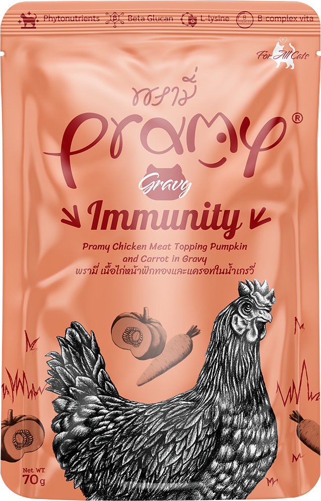 PRAMY KEDİ MAM TAVUKLU-BAL.KAB-HAV 12*70GR..(447)