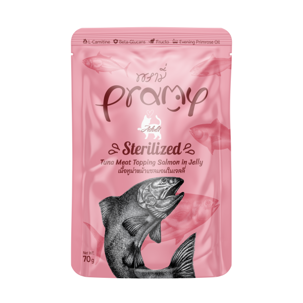 PRAMY KEDİ MAM SOMON-TON STERİLİZEN 12*70GR.(294)