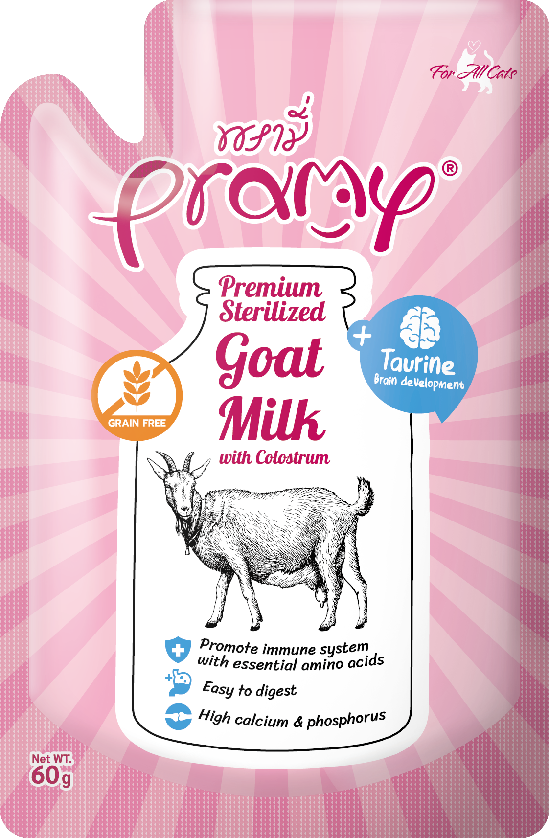 PRAMY KEDİ KOLOSTRUM-TAURİN KEÇİ SÜTÜ 12*70GR(706)