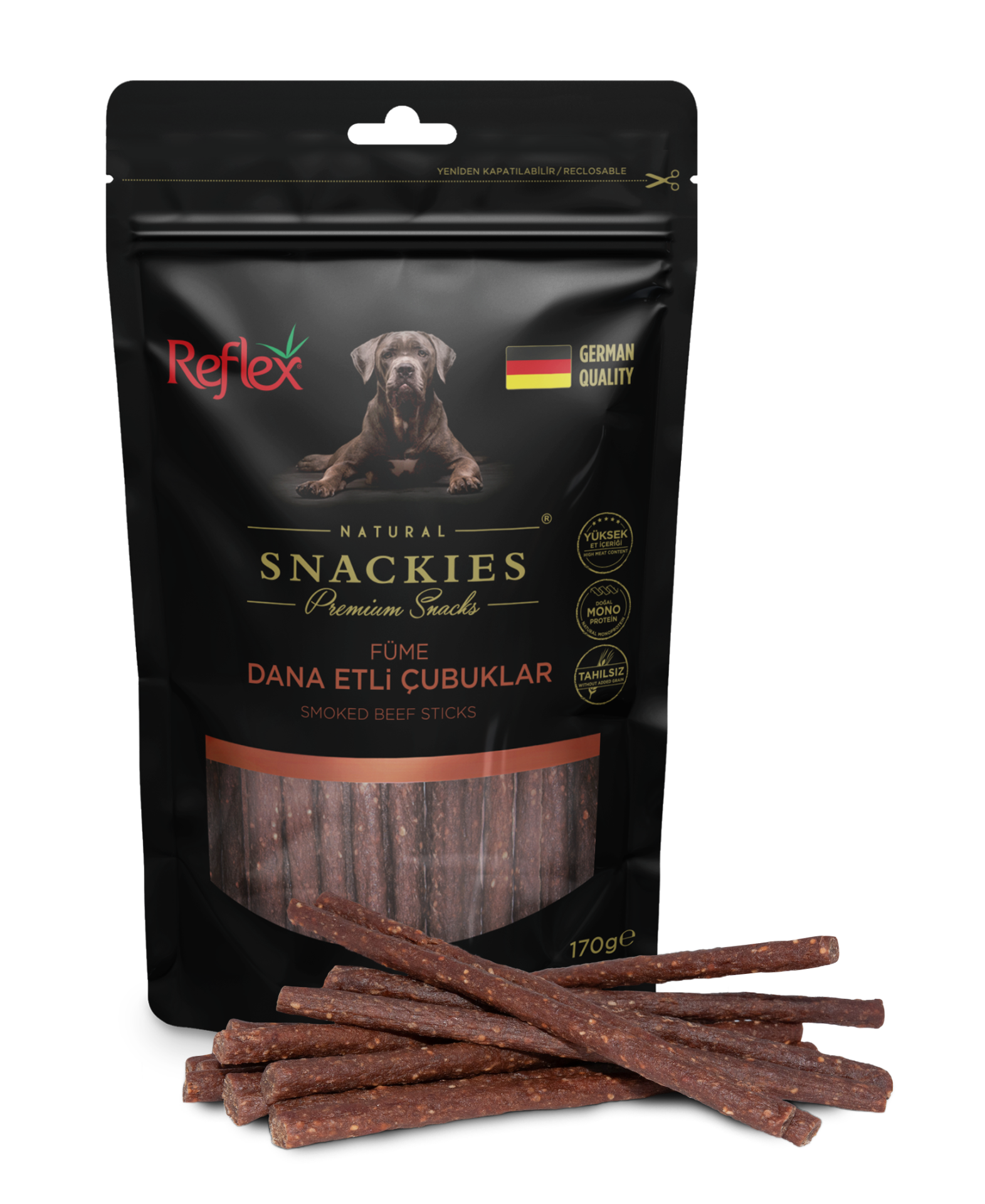 REF.SNACKİES FÜME DANA ETLİ ÇUBUK 170GR*16..(926)