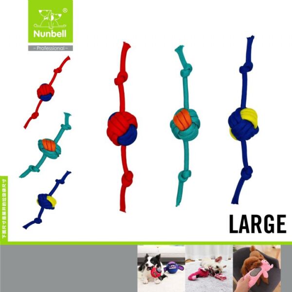 NUNBELL KÖPEK DİŞ İPİ ÇİFT  DÜĞÜMLÜ TOP...(482)