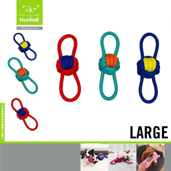 NUNBELL KÖPEK DİŞ İPİ SEKİZGEN TOPLU...(543)