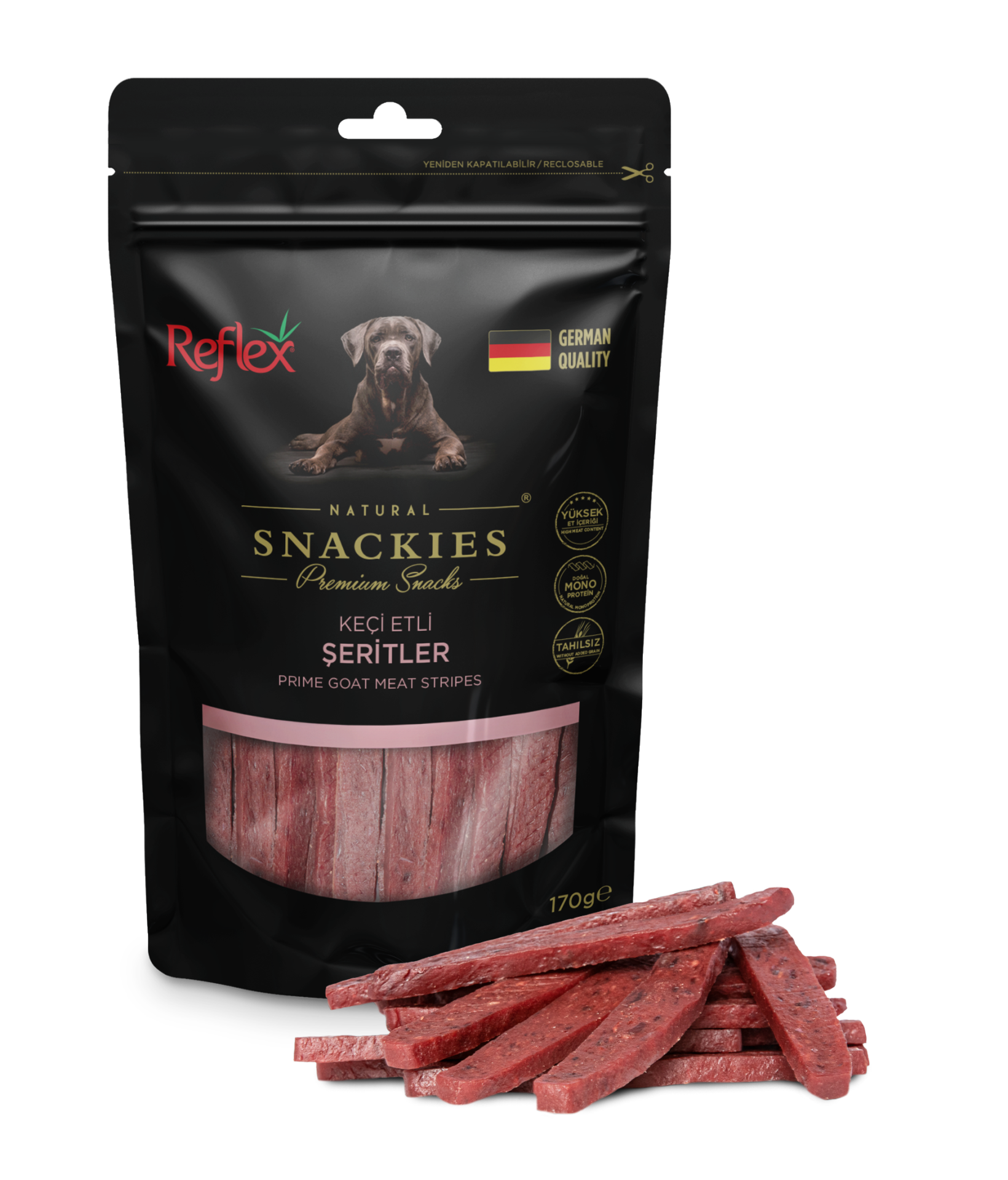 REF.SNACKİES KEÇİ ETLİ ŞERİTLER 170GR*16..(008)