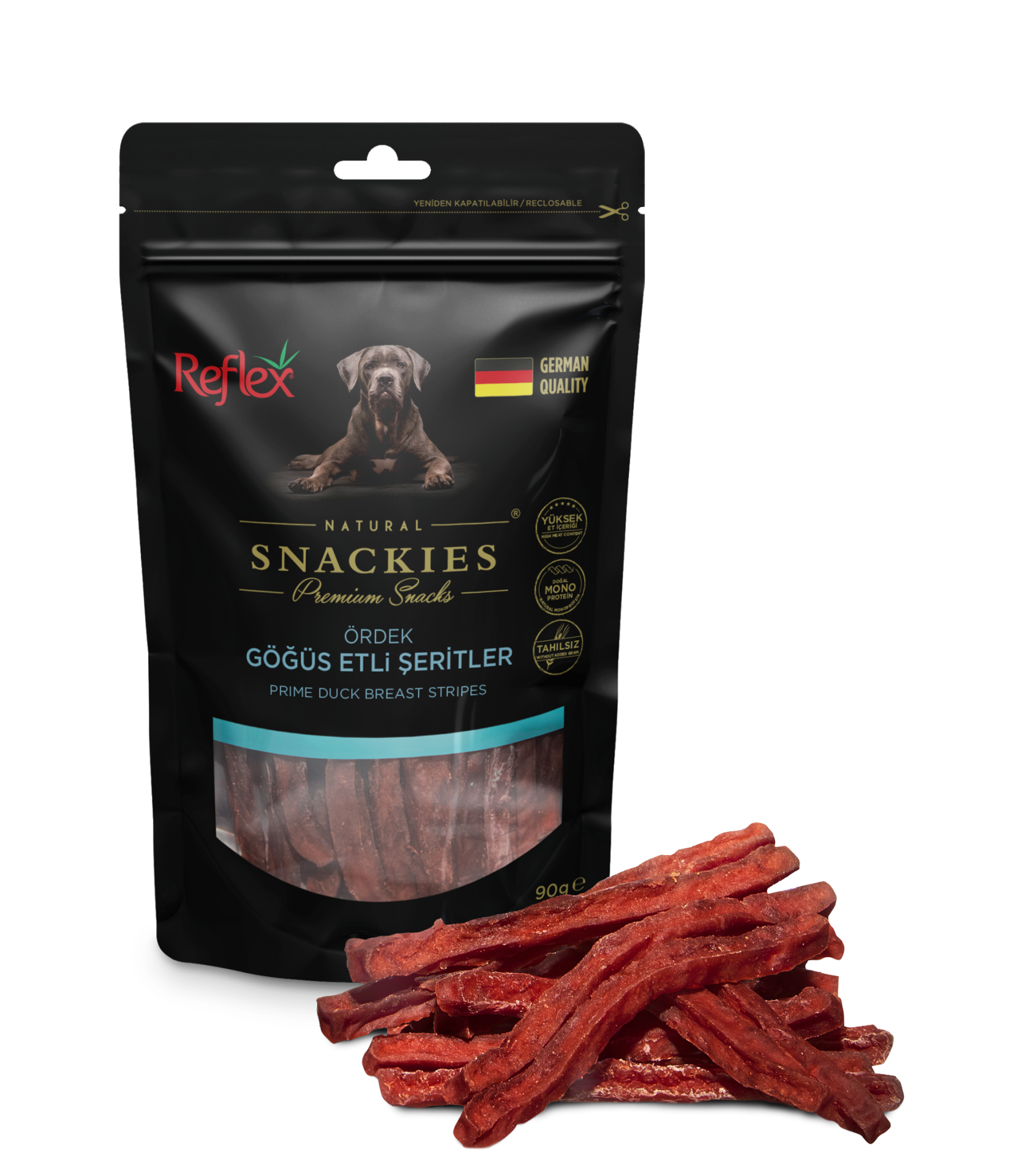 REF.SNACKİES ÖRDEK GÖĞÜS ETLİ ŞERİT 90GR*16.(957)