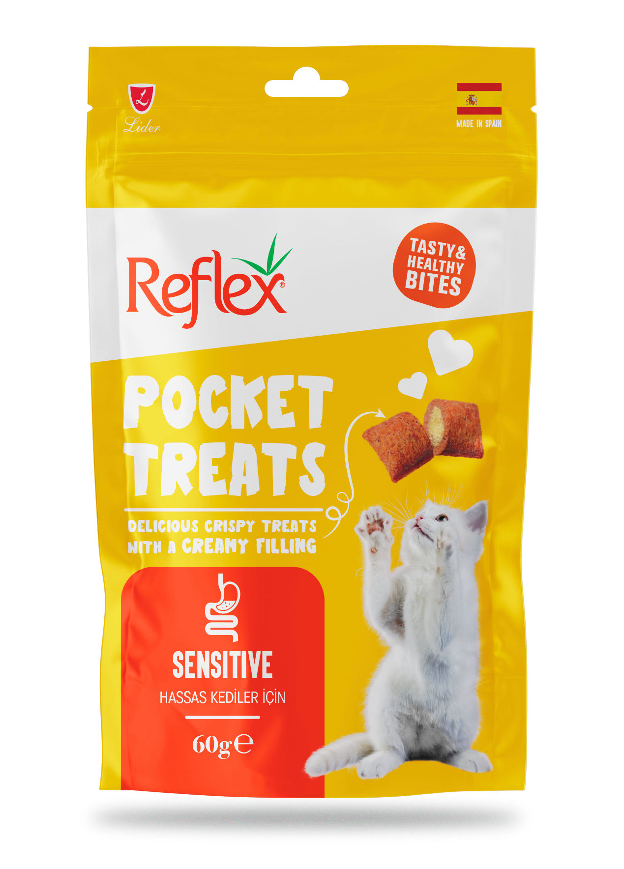 REF. POCKET TREATS HASSAS KEDİ İÇİN 60GR*10..(707)