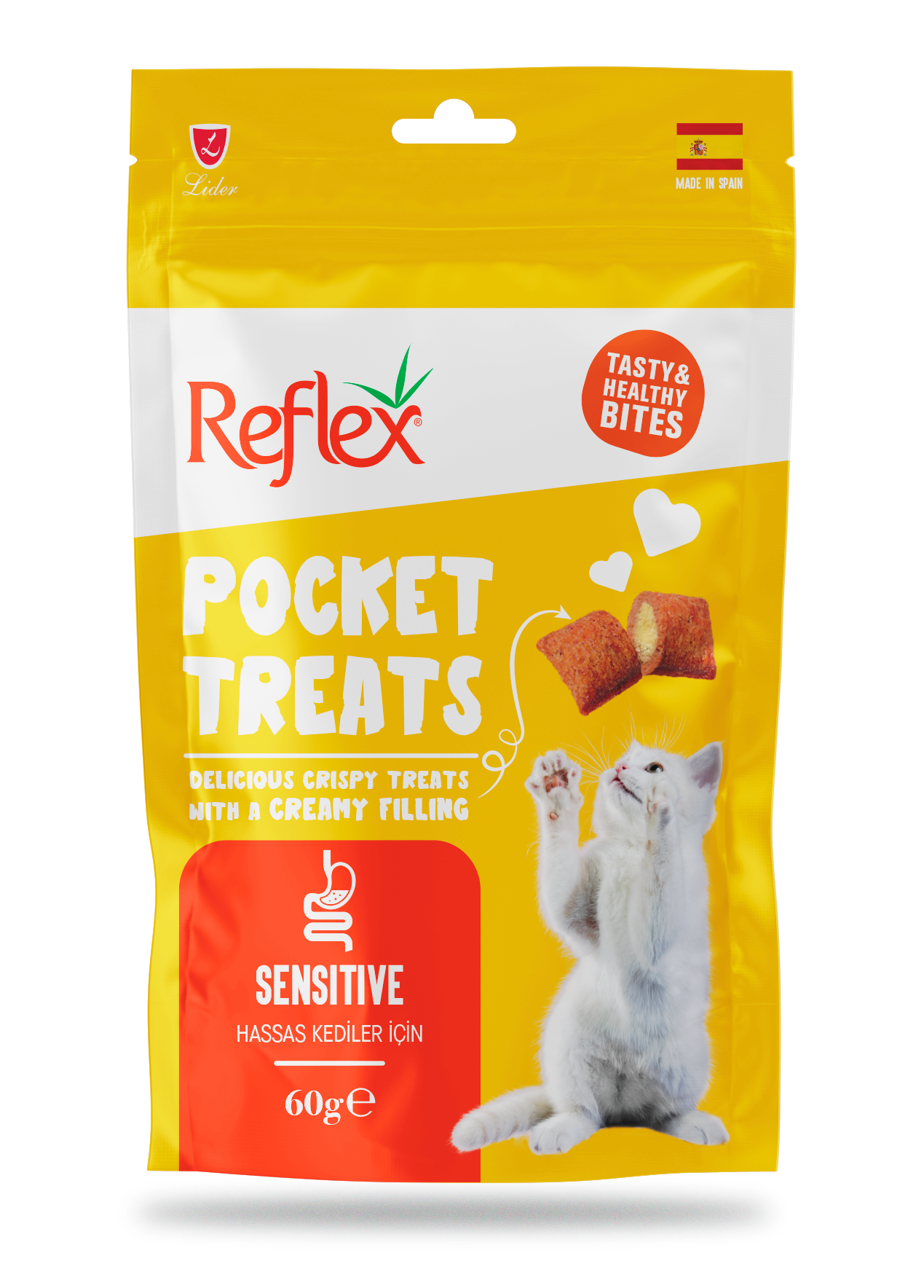 REF. POCKET TREATS HASSAS KEDİ İÇİN 60GR*10..(707)