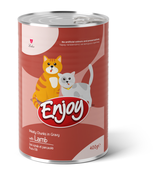 ENJOY KEDİ KONS KUZU ETLİ 400 GR*12...(747)