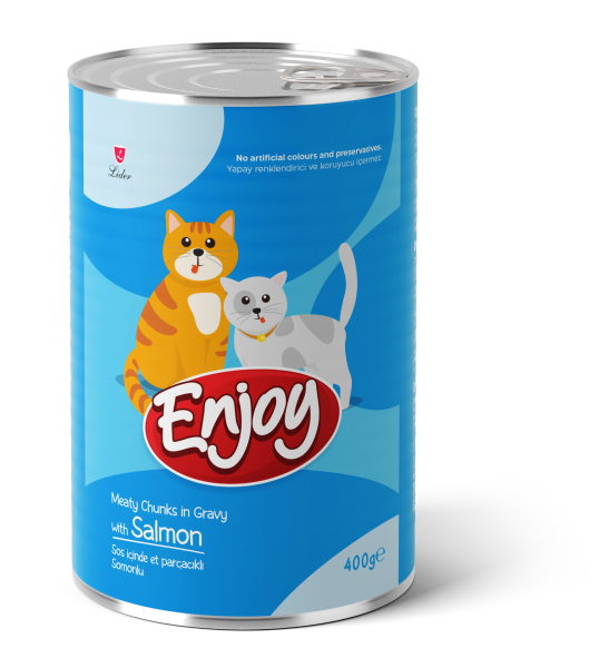 ENJOY KEDİ KONS SOMONLU 400 GR*12...(754)