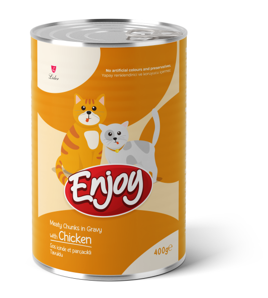 ENJOY KEDİ KONS TAVUKLU 400 GR*12...(761)