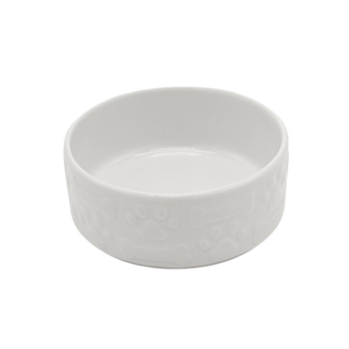 DESİNG SERAMİK MAMA KABI BEYAZ 18CM..(704)
