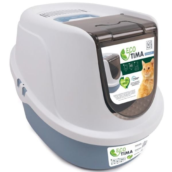 M-PETS ECO TİMA KEDİ TUVALETİ OCEAN BLUE(M)..(824)