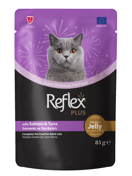 REF.PLUS KEDİ POUCH SOMON-TONBALIKLI 85GR*22.(128)