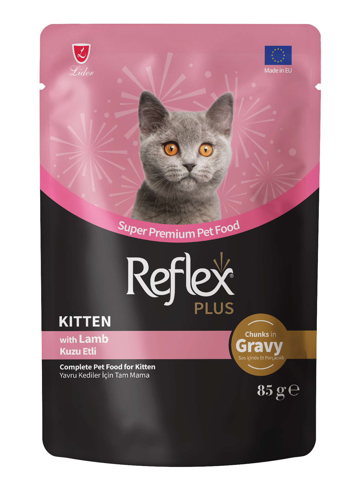 REF.PLUS KEDİ POUCH YAVRU KUZU ETLİ 85GR*22..(135)
