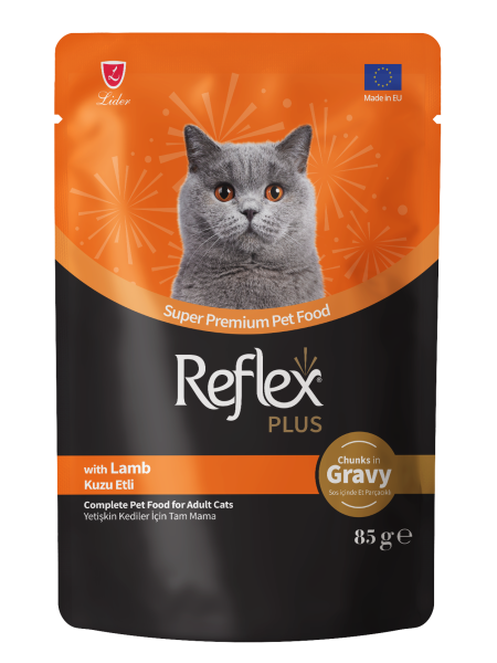 REF. PLUS KEDİ POUCH KUZU ETLİ  85gr*22..(142)