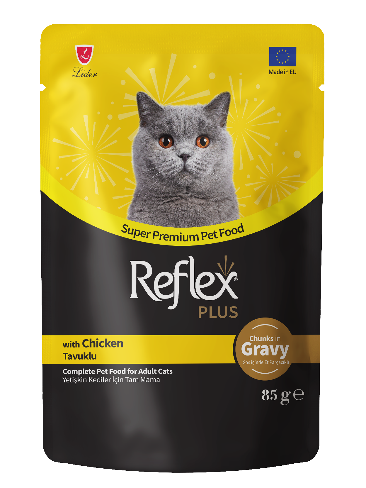 REF. PLUS KEDİ POUCH TAVUKLU 85GR*22..(166)