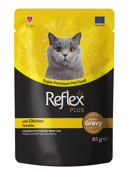 REF. PLUS KEDİ POUCH TAVUKLU 85GR*22..(166)