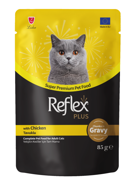 REF. PLUS KEDİ POUCH TAVUKLU 85GR*22..(166)