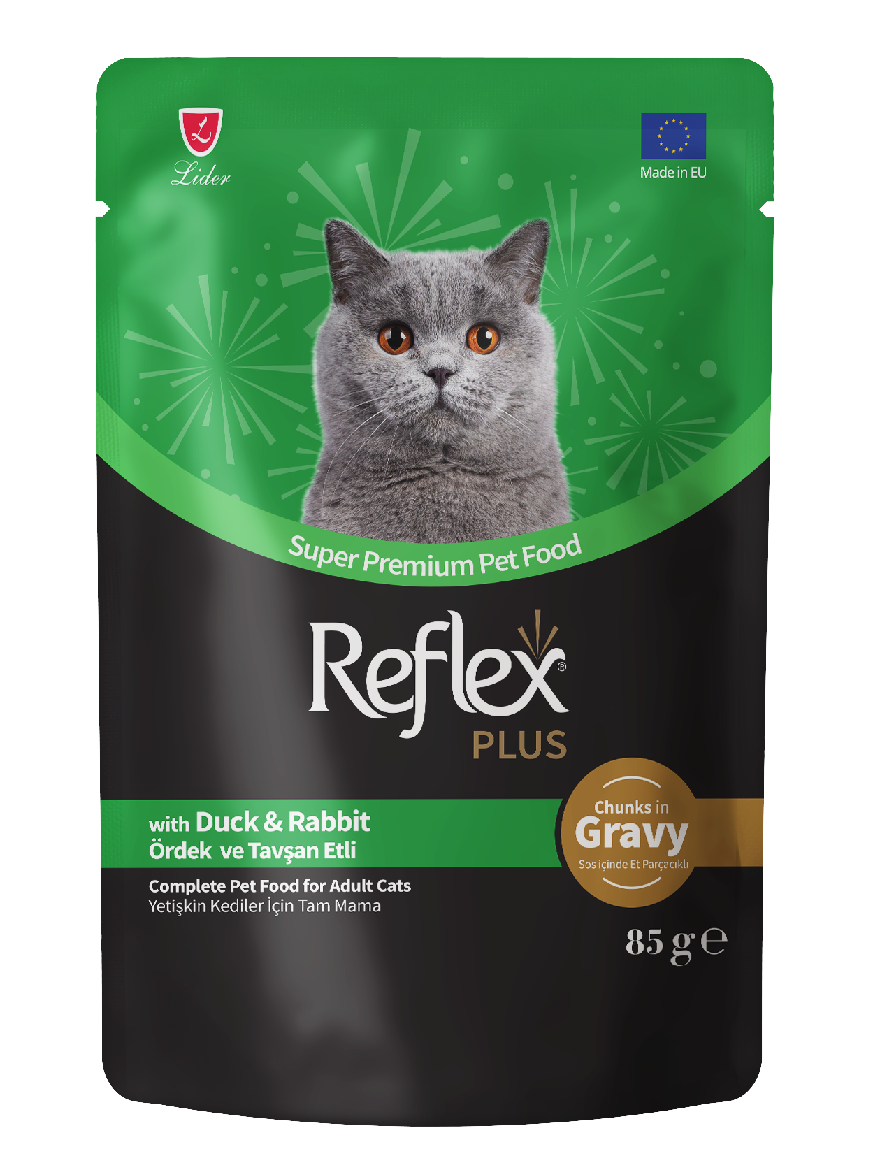 REF. PLUS KEDİ POUCH ÖRDEK-TAVŞAN 85GR*22..(173)
