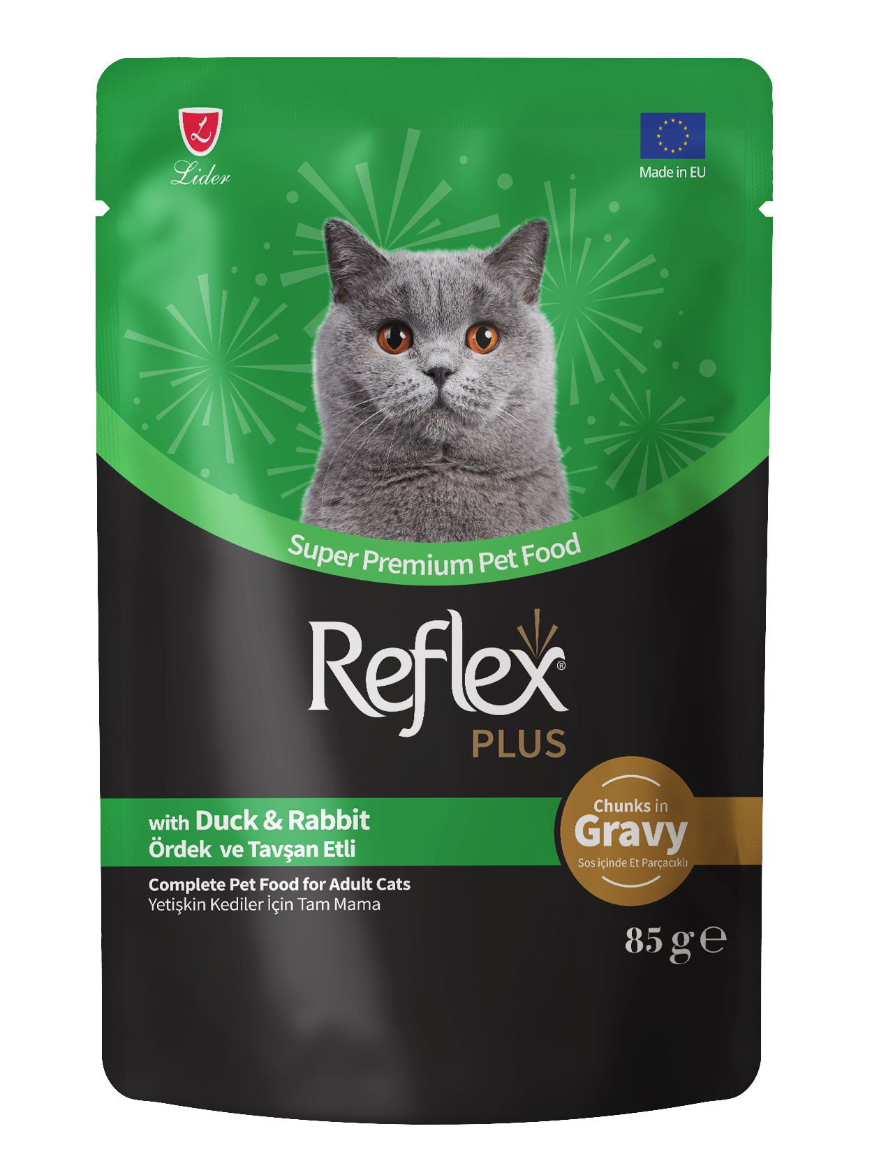REF. PLUS KEDİ POUCH ÖRDEK-TAVŞAN 85GR*22..(173)