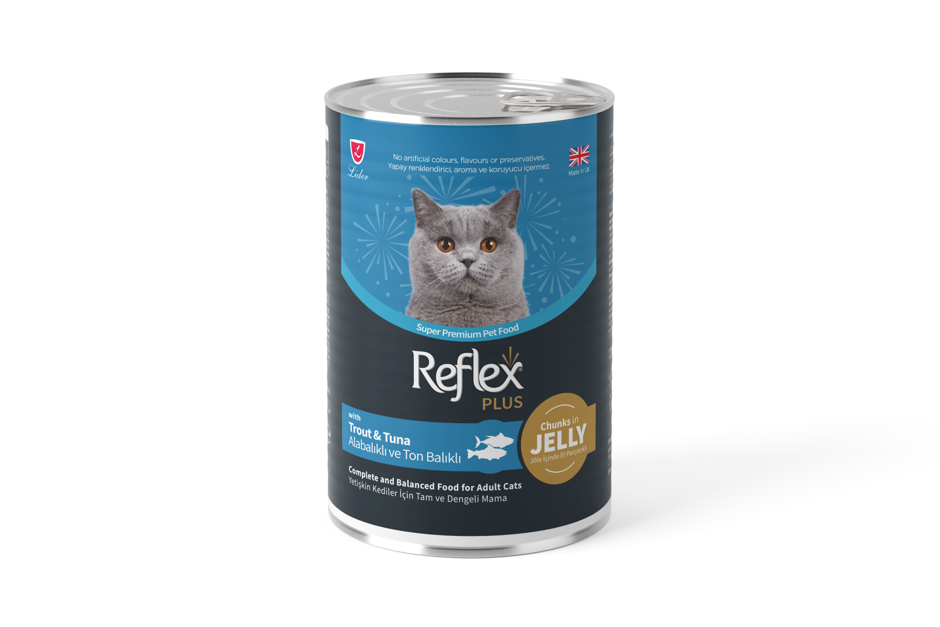 REF PLUS KEDİ KONS TON-ALABALIK JÖLEL400GR*12(582)