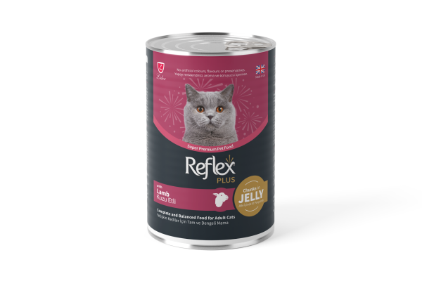 REF PLUS KEDİ KONS KUZU ETLİ JÖLELİ 400GR*12(599)