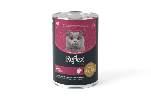 REF PLUS KEDİ KONS KUZU ETLİ JÖLELİ 400GR*12(599)