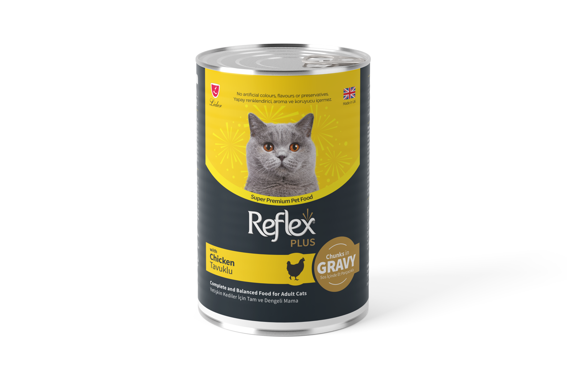 REF PLUS KEDİ KONS TAVUKLU SOSLU 400GR*12(612)