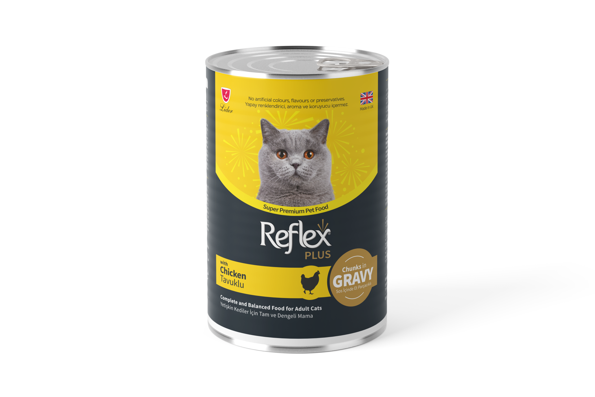 REF PLUS KEDİ KONS TAVUKLU SOSLU 400GR*12(612)