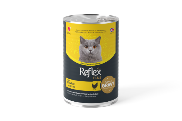 REF PLUS KEDİ KONS TAVUKLU SOSLU 400GR*12(612)