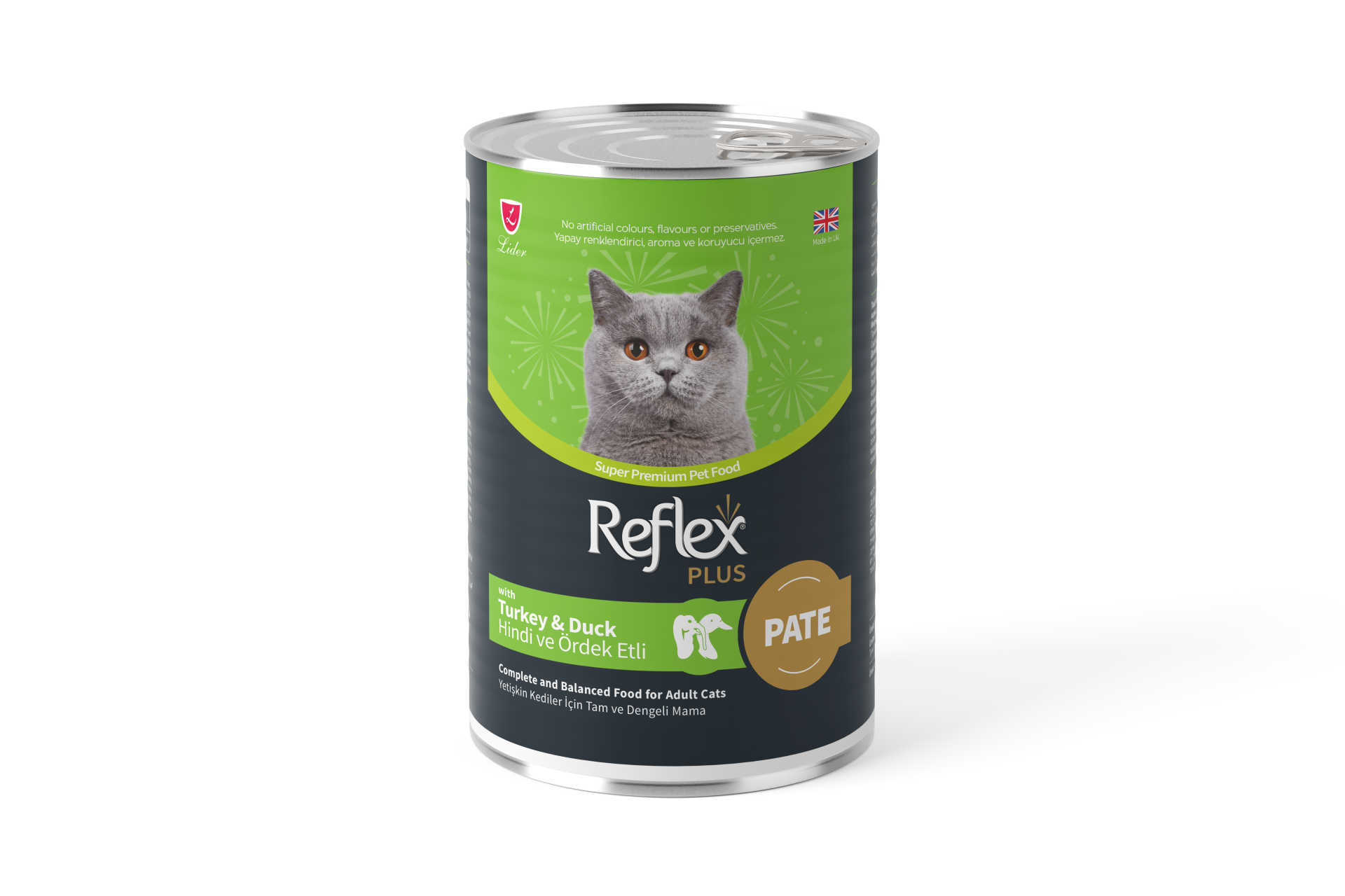REF PLUS KEDİ KONS PÜRE HİNDİ&ÖRDEK 395GR*12(629)