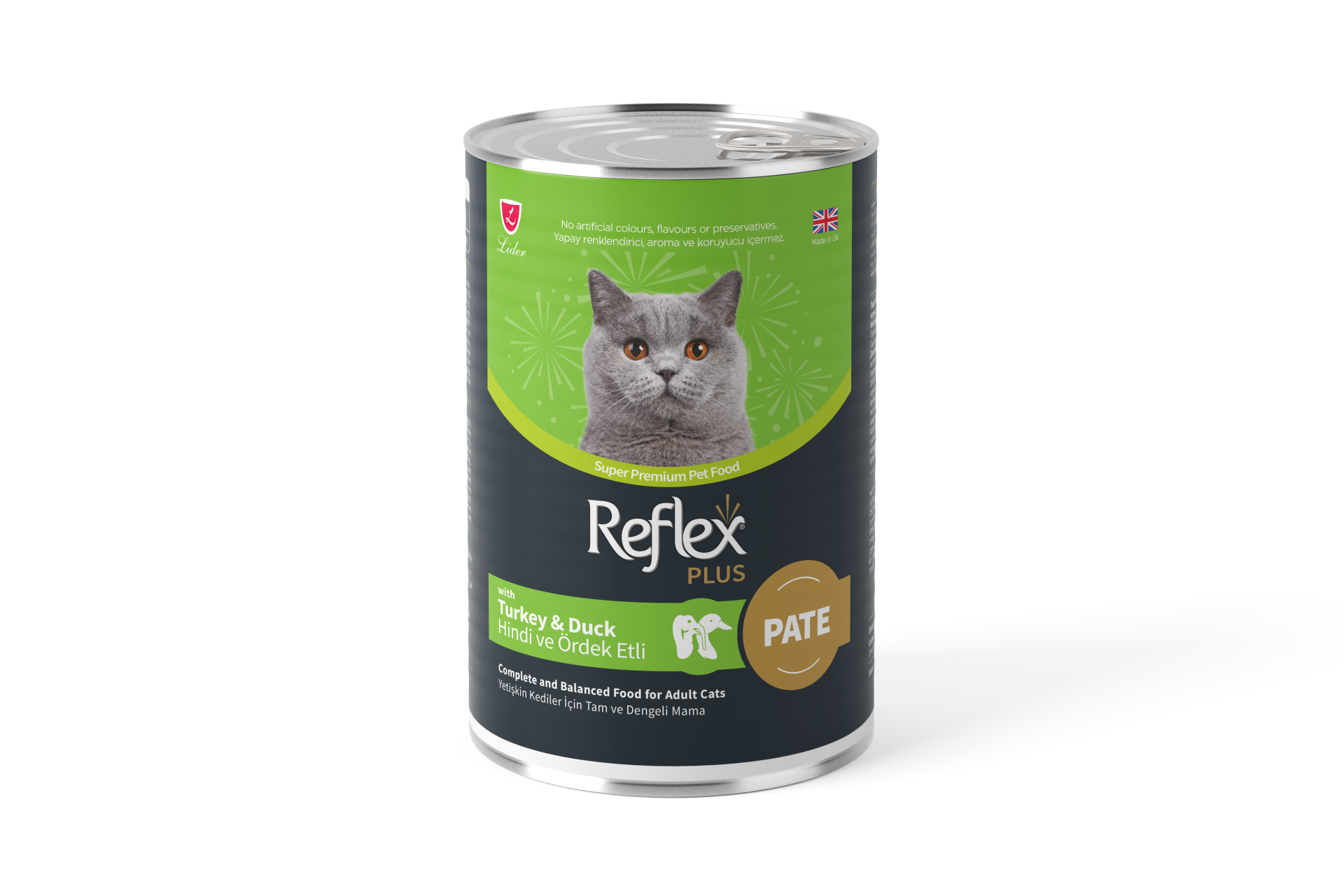 REF PLUS KEDİ KONS PÜRE HİNDİ&ÖRDEK 395GR*12(629)
