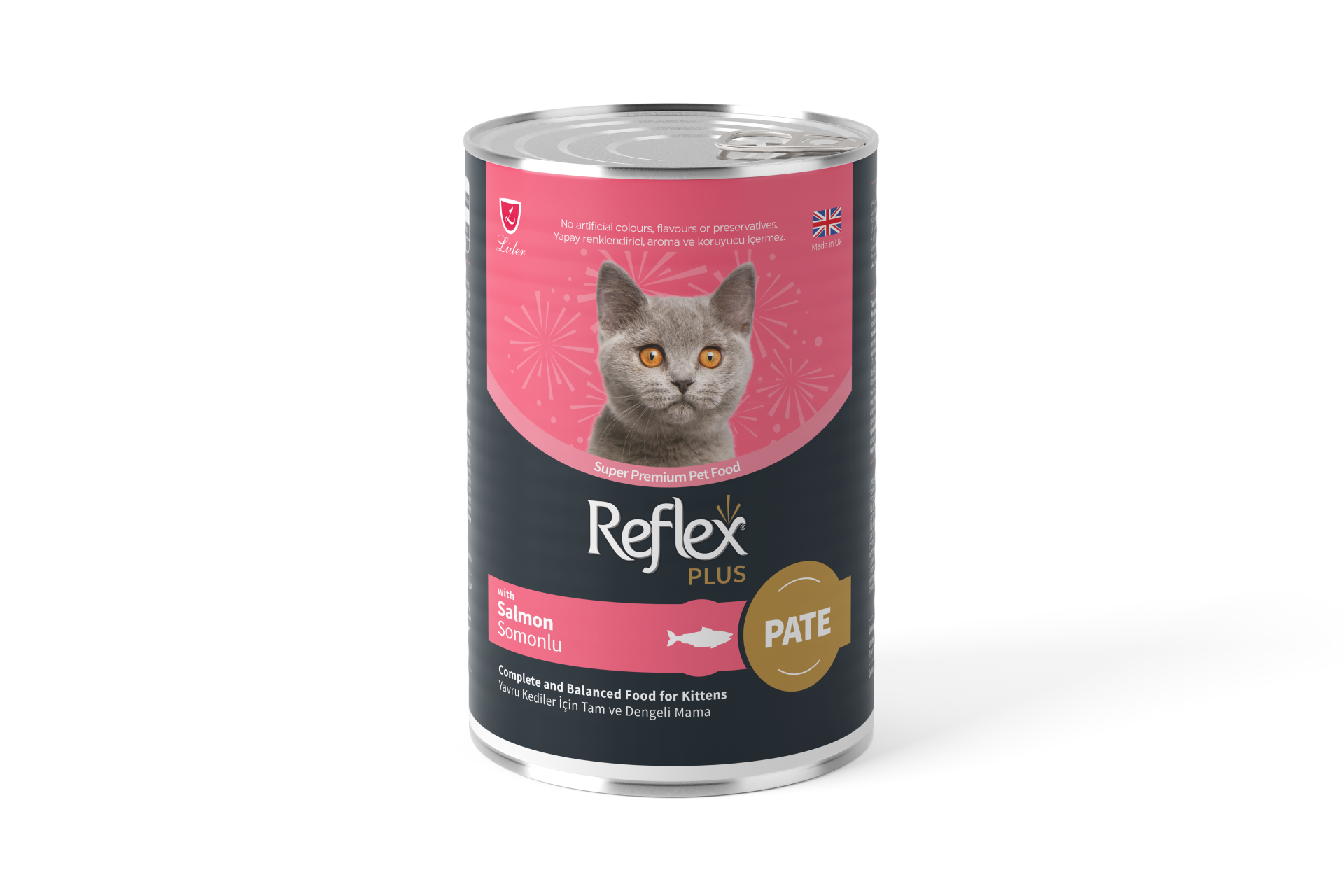REF PLUS KEDİ KONS PÜRE YAVRU-SOMON 395GR*12.(643)