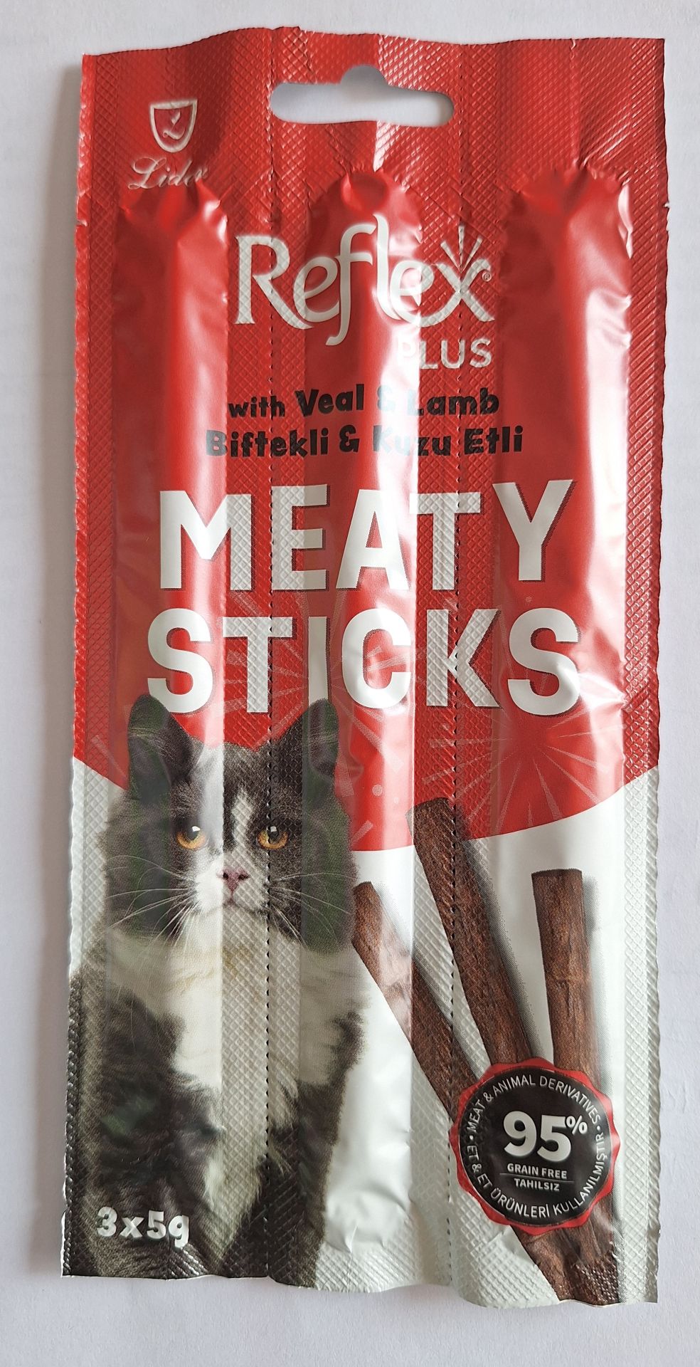 REF KEDİ ÖDÜL ÇUBUK DANA&KUZU ETLİ 3*5GR*35 (182)
