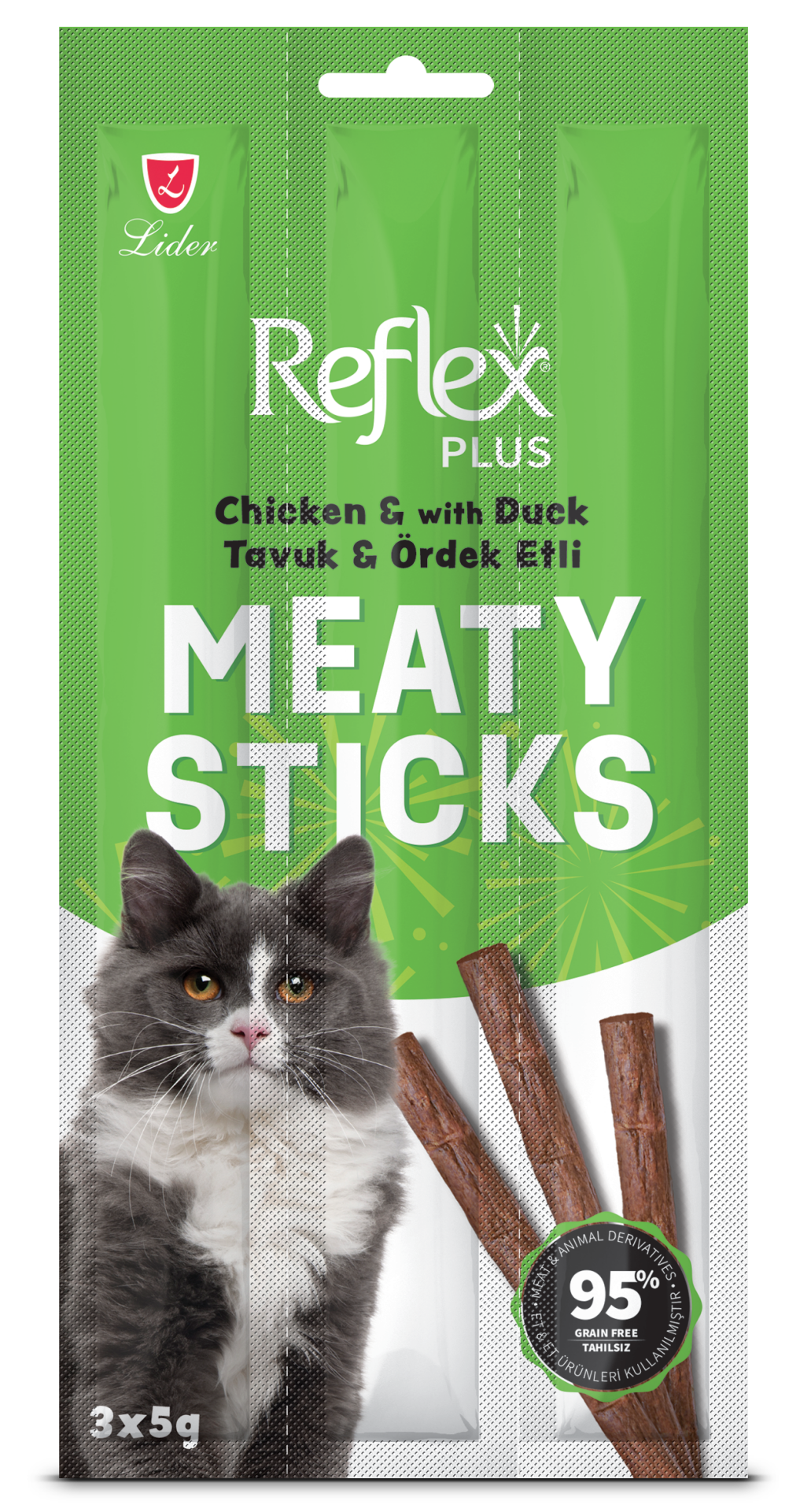 REF KEDİ ÖDÜL ÇUBUK TAVUK&ÖRDEK 3*5GR*35..(212)