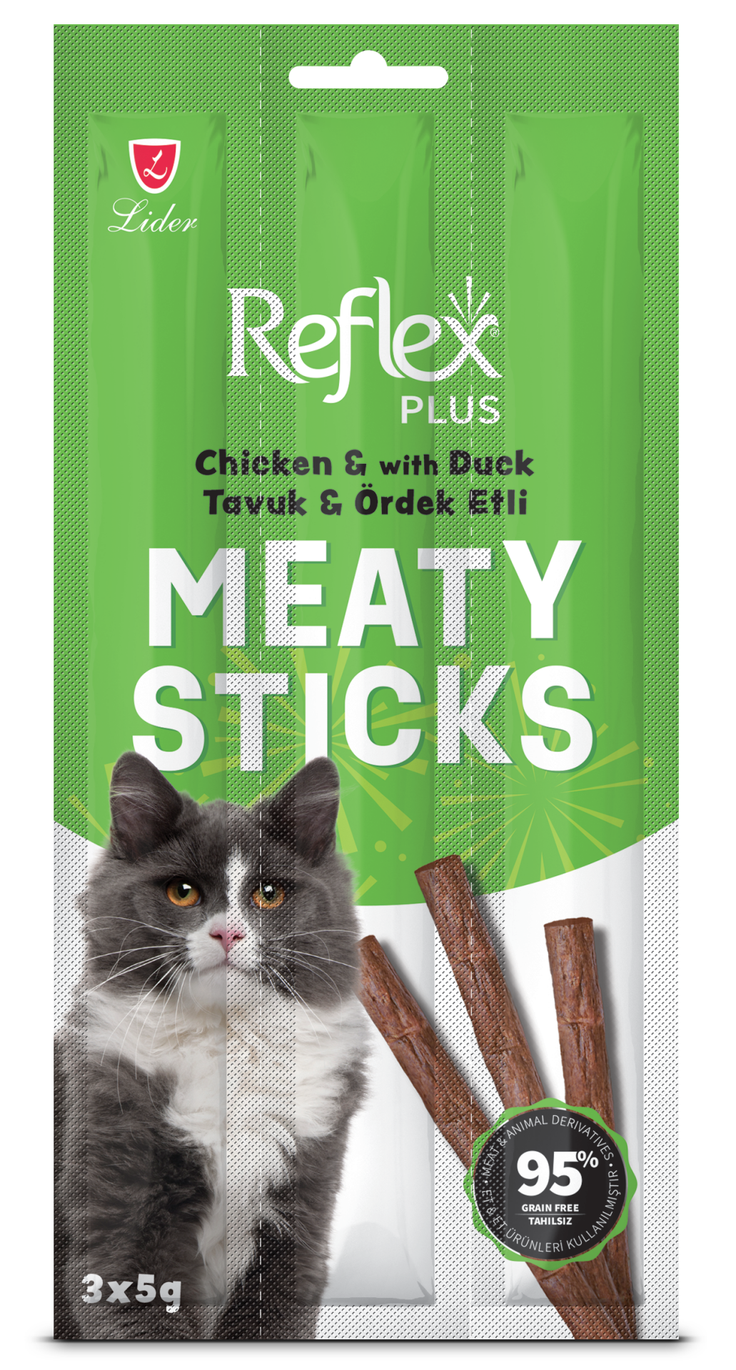 REF KEDİ ÖDÜL ÇUBUK TAVUK&ÖRDEK 3*5GR*35..(212)